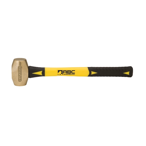Abc Hammers 3 lb. Brass Hammer with 14" Fiberglass Handle ABC3BF - main